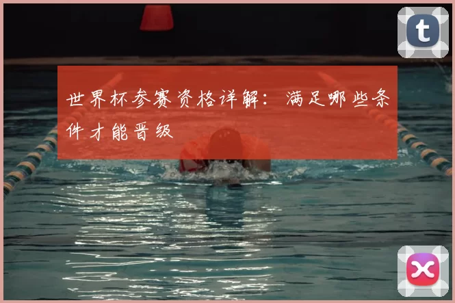 世界杯参赛资格详解:满足哪些条件才能晋级