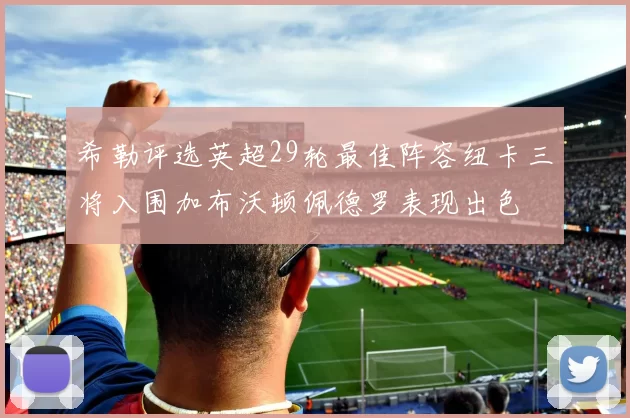 希勒评选英超29轮最佳阵容纽卡三将入围加布沃顿佩德罗表现出色